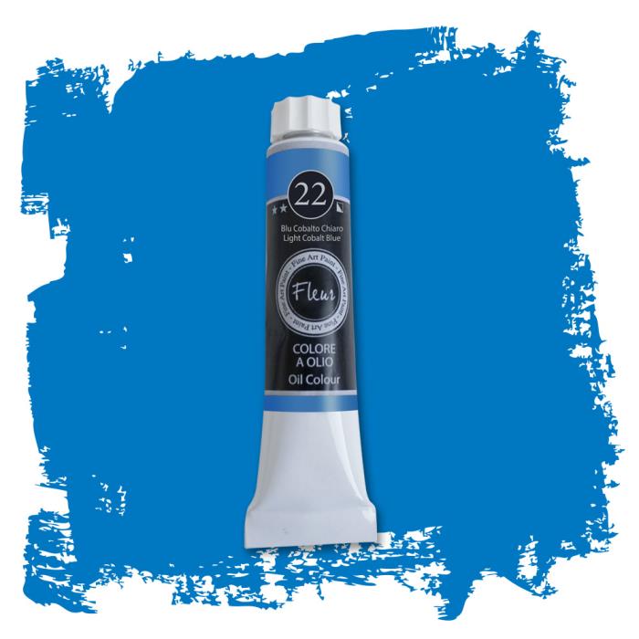 Colore ad Olio Blu Cobalto Chiaro ml.20