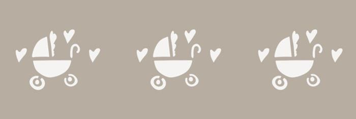Stencil Mini Borders Prams - 5x25 cm 