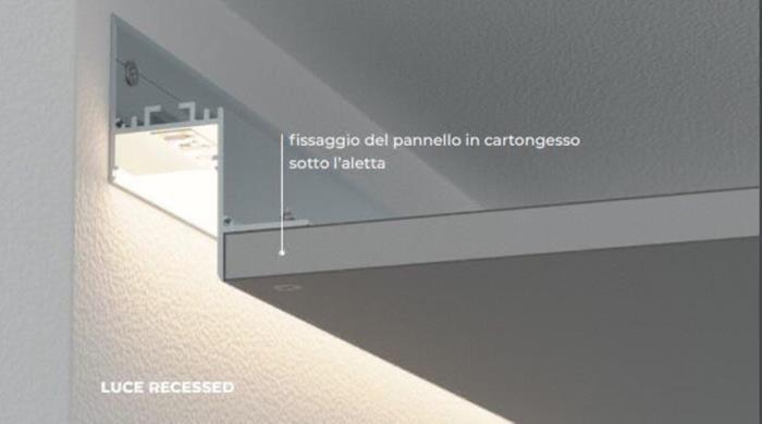 Profilo Cornice Dissipatore per Led mt.2