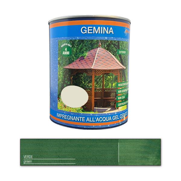 Gemina Impregnante Ceroso all'acqua per Legno | Verde