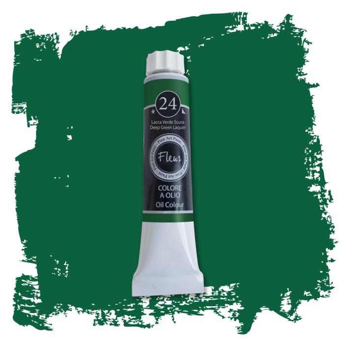 Colore ad Olio Lacca Verde Scura ml.20