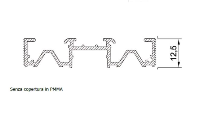 Profilo Porta Led Linea per Cartongesso