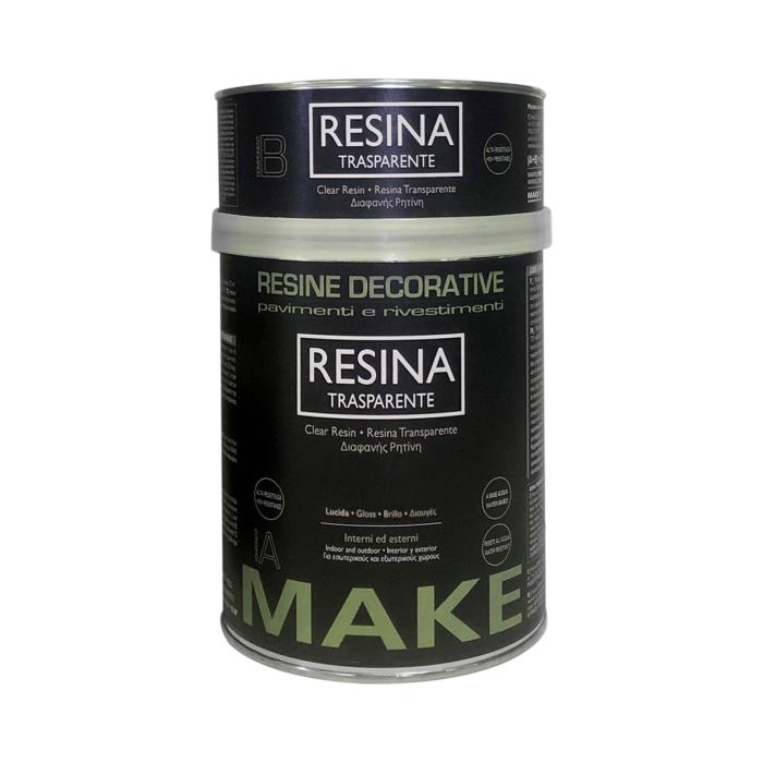Resina Trasparente Lucida MAKE 2K ml.750