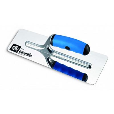 Frattazzo Inox Trapezoidale Lucido Bordi Arrotondati cm. 20x8 