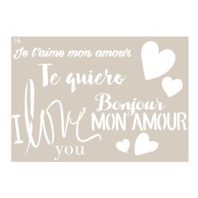 Stencil Love - 21x29,7 cm 