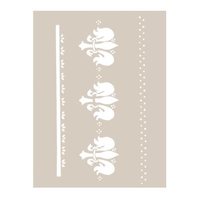 Stencil Middle Age Lily - 21x29,7 cm 