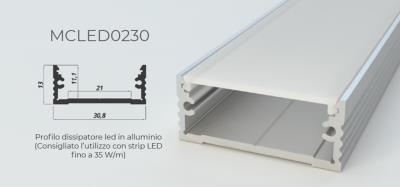 Profilo Dissipatore Alluminio Anodizzato ml. 2