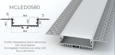 Profilo Dissipatore per Cartongesso ml. 2