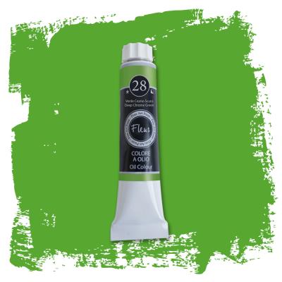 Colore ad Olio Verde Cromo Scuro ml.20